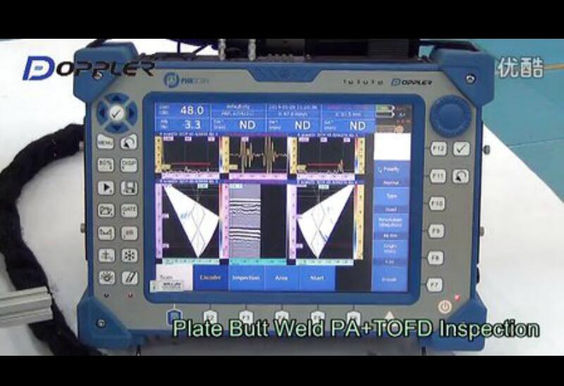 压力容器板、管对接焊缝的相控阵+TOFD检测（FC-02扫查器）