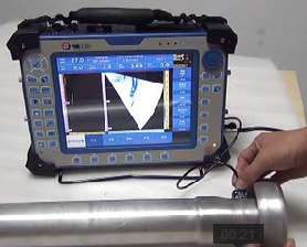 高压电网GIS直线导体焊缝的超声相控阵检测（Cobra探头）